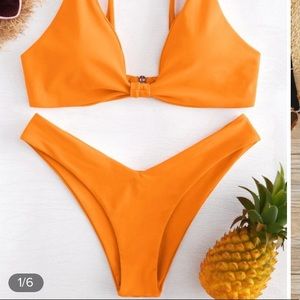 ZAFUL Hight-waisted Thong Bikini Bottoms